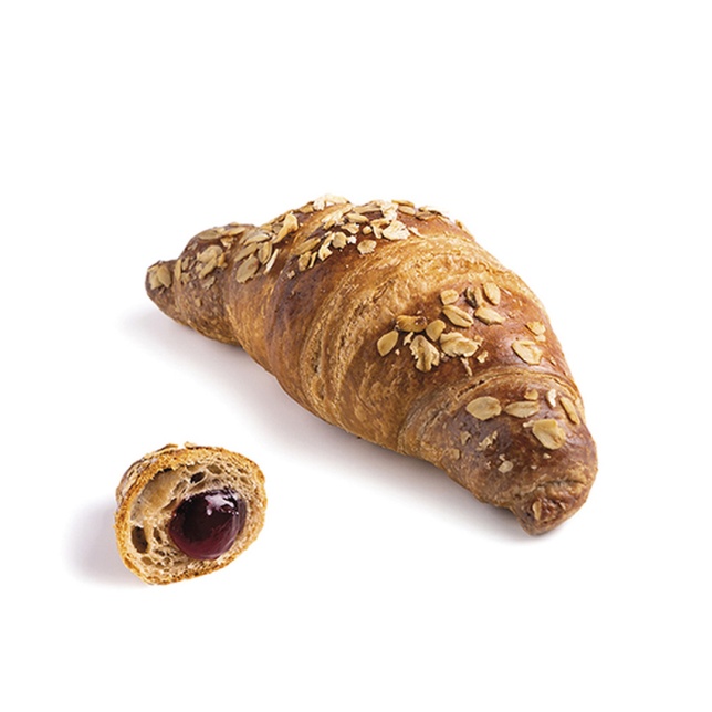 Croissant vegan cu secară și rodie