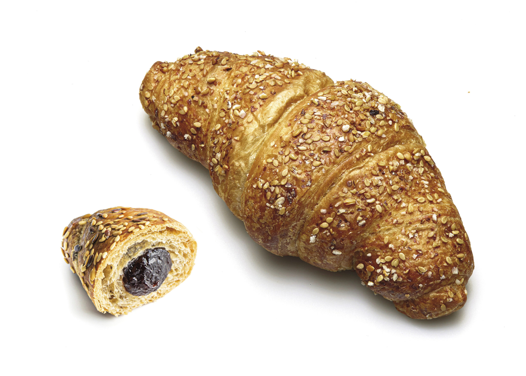 Croissant vegan cu secară și mure